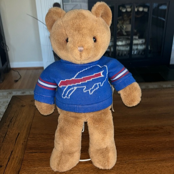 Very rare Vintage Buffalo Bills Bear with stand & glasses Collectible - Picture 3 of 14